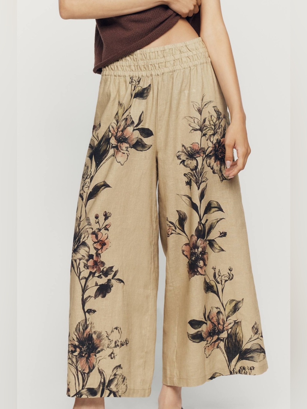 NWT Anthropology Somerset Linen Cotton Pull-On Pants
